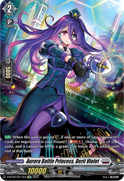 Aurora Battle Princess, Derii Violet (D-BT02/SP17EN) [A Brush with the Legends]