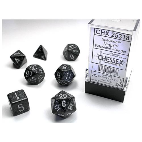 Chessex Polyhedral 7-Die Set Speckled Ninja