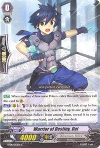 Warrior of Destiny, Dai (BT08/053EN) [Blue Storm Armada]