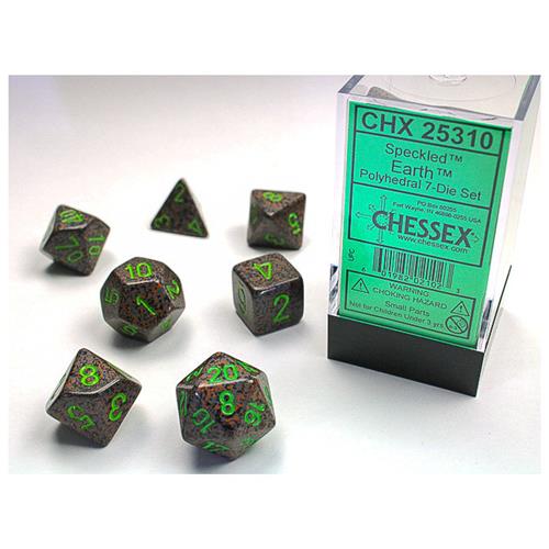 Chessex Polyhedral 7-Die Set Speckled Earth