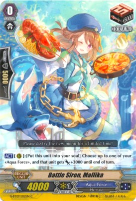 Battle Siren, Mallika (G-BT09/102EN) [Divine Dragon Caper]